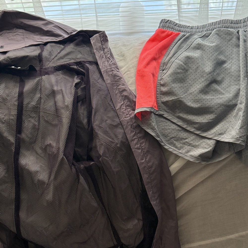 Under Armour Gray Mesh-Lined Training Shorts